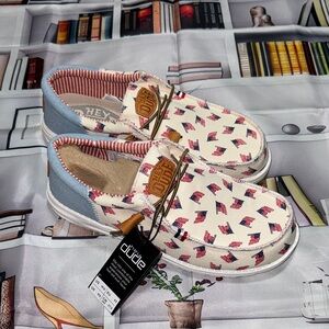 Hey Dude Patriotic Flag Print Shoes